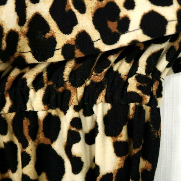 Eye Candy Jumpsuit Jumper Romper Off Shoulder Leopard Animal Print 1X - Picture 11 of 12